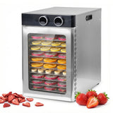 Food Dehydrator 12 Stainless Steel Trays 194ºF Temperature Control Dry Fruit Machine