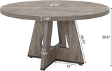 47 Inch Round Conference Table for 4-6 People, Wooden Meeting Room Table