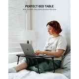 Bed Desk, Foldable Lap Desk, Portable Lap Table, Laptop Stand with Cup Holder