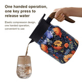 1000ml Vintage Floral Tea Kettle Stainless Steel Insulated Tea Pot Built-in Infuser