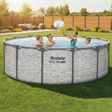 Steel Pro MAX 14' x 48"Outdoor Swimming Pool Set with Filter Pump, Ladder