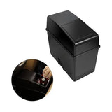Compact Black Car Trash Bin With Flip Lid – Portable Waste Container For Vehicles