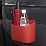 Waterproof Mini Auto Sturdy Trash Can Car Mounted Garbage Bin Without Lid High Quality Leather Material Auto Interior Trash Bin