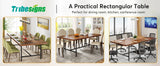 Tribesigns Dining Table for 6-8 People, 70.9-Inch Rectangle Wood Kitchen Table