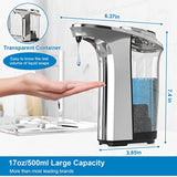 Automatic Soap Dispenser, Touchless Dish Soap Dispenser 17oz/500ml with Upgraded 5 Adjustable Soap Dispensing