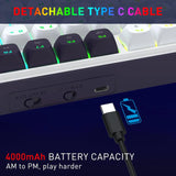 Redragon K744 PRO 99 Keys Wireless Gasket RGB Gaming Keyboard, 3-Mode Mechanical Keyboard w/Hot-Swap Socket
