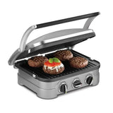 Griddler Indoor Grill Panini Press 5-in-1 Grilling Sandwich Maker with Dishwasher
