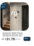 Creative Metal Wall Clock Modern Style Wall Watch Clock Peacock Shaped