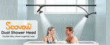 Tandem Shower Head For Couples, Dual Shower Head System - Double Shower Heads for Two People Rod