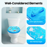 Resin Toilet Seat Marine Style, 360° Rotatable Toilet Cover with 220lbs Capacity,