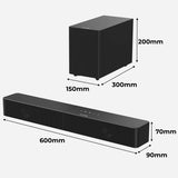 ULTIMEA 2.1ch SoundBar for Smart TV, 5.25" Wireless Subwoofer, App Control