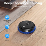 Auto Smart Robotic Mopping Machine Wet Dry Dual Use 10000RPM 60min