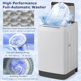 Portable washing machine for apartment, home, dorms, RV: 1.5 cu.ft compact washer in gray black