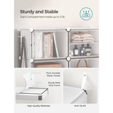 SONGMICS Shoe Rack, 10 Cubes With Doors, 40 Pair For Bedroom, Entryway