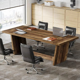 6 FT Rectangular Conference Table for Office, Heavy-Duty Meeting Desk Seats 6-8 People
