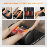 Shiatsu Full Body Massage Mat with Heat, 10 Vibrating Motors, Relax at Home