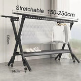 Collapsible Portable Clothes Drying Rack with 360-Degree Swivel Wheels
