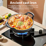 2pcs Cast Iron Pan Versatile Skillet Non-Stick Durable Cookware For Home Restaurant