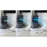 Evaporative Air Cooler for bedroom home office use, plastic housing in gray