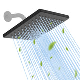 Bathroom Waterfall Shower Head, Fixed Showerheads with Adjustable Swivel Ball,