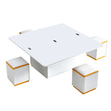 U-Can Lift-Top Coffee Table with 4 Storage Table for Living Room