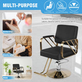 Barber Chair Capacity 420 Lbs Hair Salon Chair with Heavy Duty Hydraulic Pump 360 Swivel