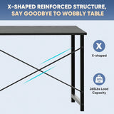 Sweetcrispy 44 In Computer Desk For Home Office, Modern Study Work Table
