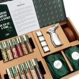 DIY Whiskey and Cocktail Smoker Kit - Premium Wood and Botanical Smoking Kit - Includes 6 Wood Chips 6 Botanicals 2 Glasses Whi