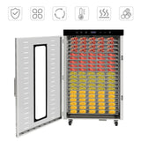 1700W Commercial Food Dehydrator 20 Stainless Steel Trays, Large Machine Capacity Food Dryer