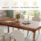 Tribesigns 62” Wood Patio Table for 4-6 People