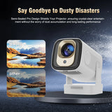Android 11 WiFi6 BT5.4 Mini Outdoor Movie Projector with Air Mouse