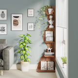 Tribesigns Corner Shelf, Modern 5-Tier Wall Corner Bookshelf, Stylish