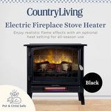 Infrared Electric Fireplace Heater - Black, WiFi/ Alexa Enabled, With Remote