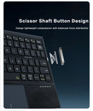 JOMAA Harmonica Tri-fold Keyboard with Touchpad Bluetooth Wireless Keyboard