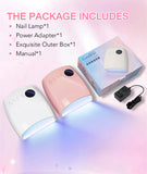 45 LEDs  4 Timers Modes 168W UV  Lamp For Nails Wireless Gel Polish Nail Dryer Pedicure Manicure Light Cordless
