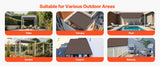 90% Sun Shade Cloth, 10 x 12 ft Pergola Shade Cover with Stainless Steel