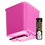 Pink Car Trash Can With Floor Mat Clip, Leakproof Portable Bin