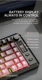 FREEWOLF M75 Wireless Keyboard, Bluetooth Dual-mode, PBT Gradient Ball Cap