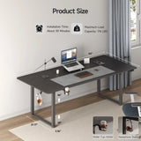 Electric Lifting Table, Square Standing Computer Desk Stand Up Desk With 4 Legs