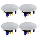 Herdio 320 Watts 2 Way Flush Mount Ceiling Speakers 4 Inches Perfect For Bathroom Kitchen