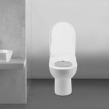 Bidet Toilet Seat for Elongated Toilets, D-Type Shape White PP Material, Durable