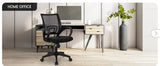 Black Mesh Gaming Office Chair Mid Back Lumbar Support Adjustable Height Swive