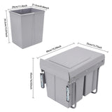 20L Pullout Trash Can for Kitchen Under-Counter Slide-Out Recycling Garbage Trash Can Waste Bin