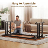 Executive Desk, 71 Inch Office Table with Power Ports, Large Computer Desk