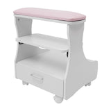 Pedicure Stool Foot Foot Bath Stool with 4 Wheels Foot Rest Pedicure Manicure Funiture