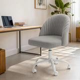 Furniwell Office Chair Armless Cute Desk Chair Modern Adjustable Swivel Vanity Task Computer Chair Home