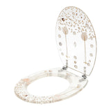 Beautiful Resin Toilet Seat Cover Stainless Steel Slow Down