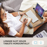 Portable Lap Laptop Desk with Pillow Cushion, Fits up to 15.6 inch Laptop