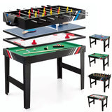 4-In-1 Air Hockey Table Combo with Football Billiards Ice Hockey Table Tennis