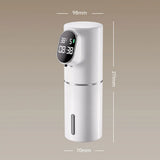 Automatic LED 320ML Liquid Foam Soap Dispenser 5 Adjustable Levels Rechargeable Soap Device Can Wall Mount for Bathroom Kitchen